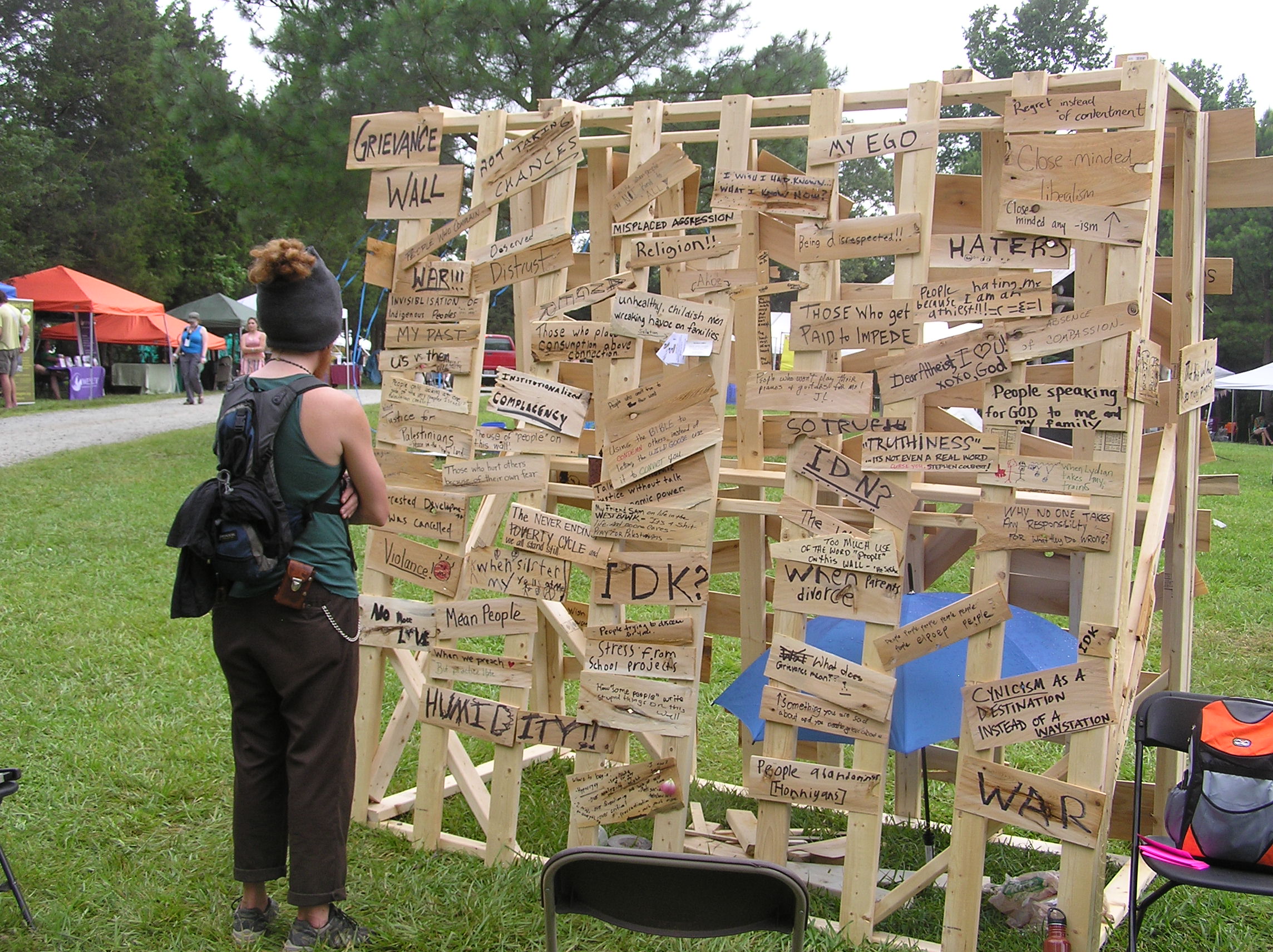 Grievance wall Wild Goose festival