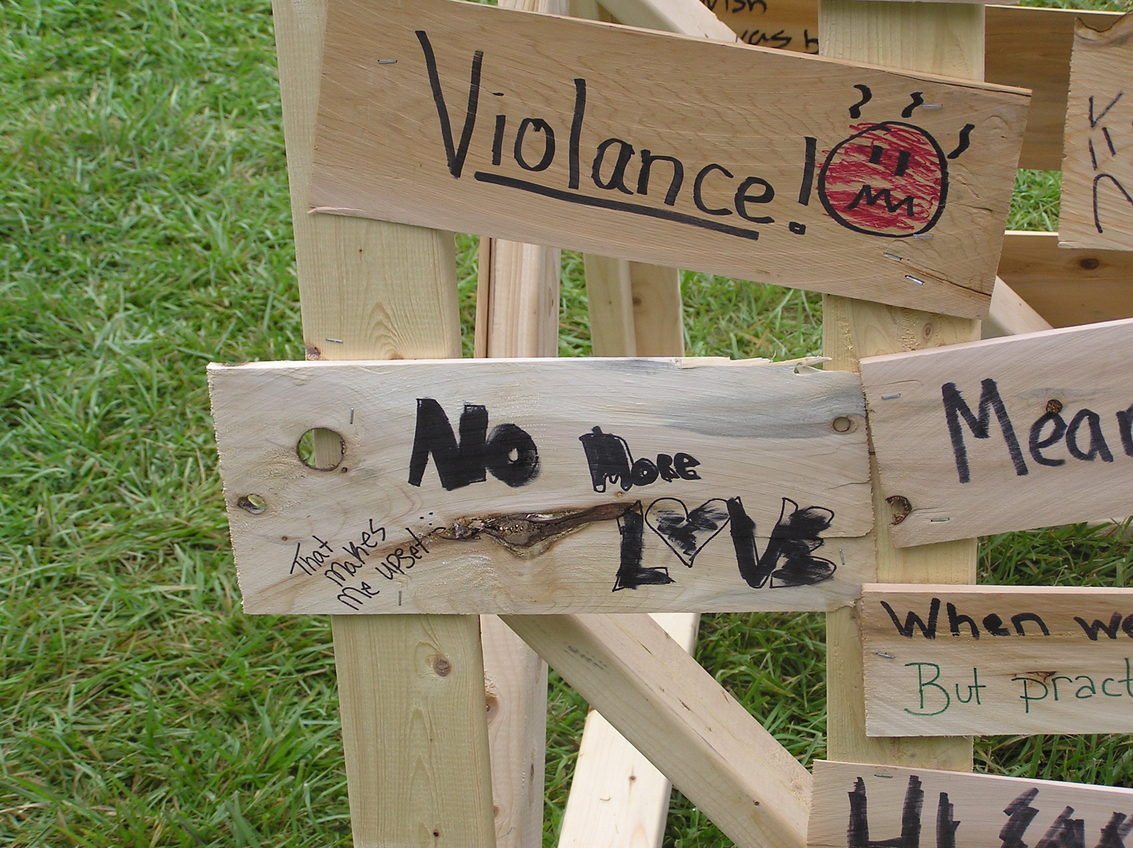 Grievance wall at Wild Goose Festival