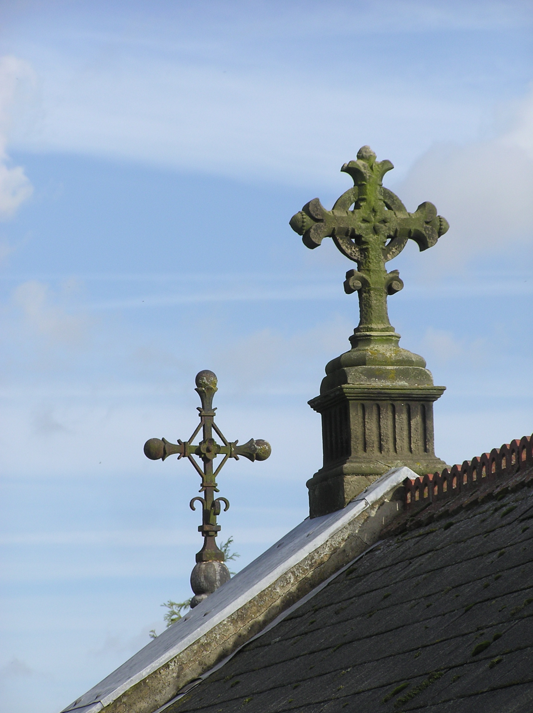 Crosses on rooftop - (c) Christine Sine