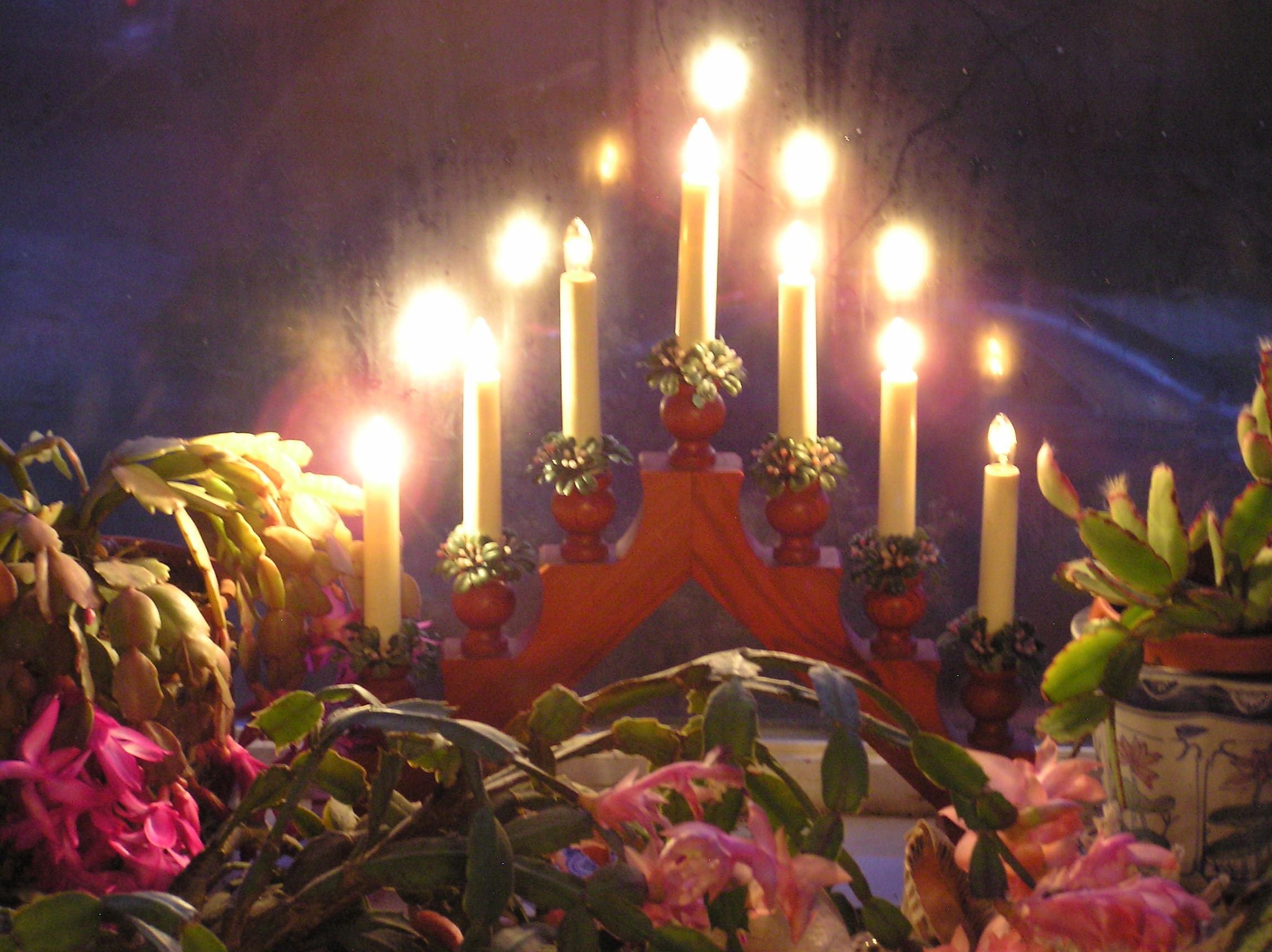 Christmas candles photo by Christine Sine