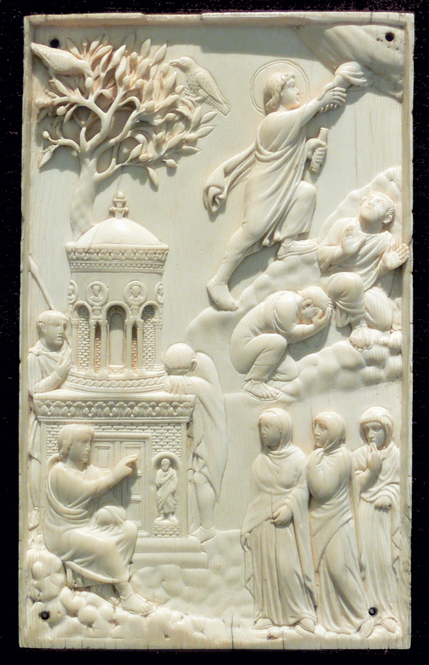This ivory depiction of the Ascension was produced in Rome or Milan around 4th Century. vi Wikimedia