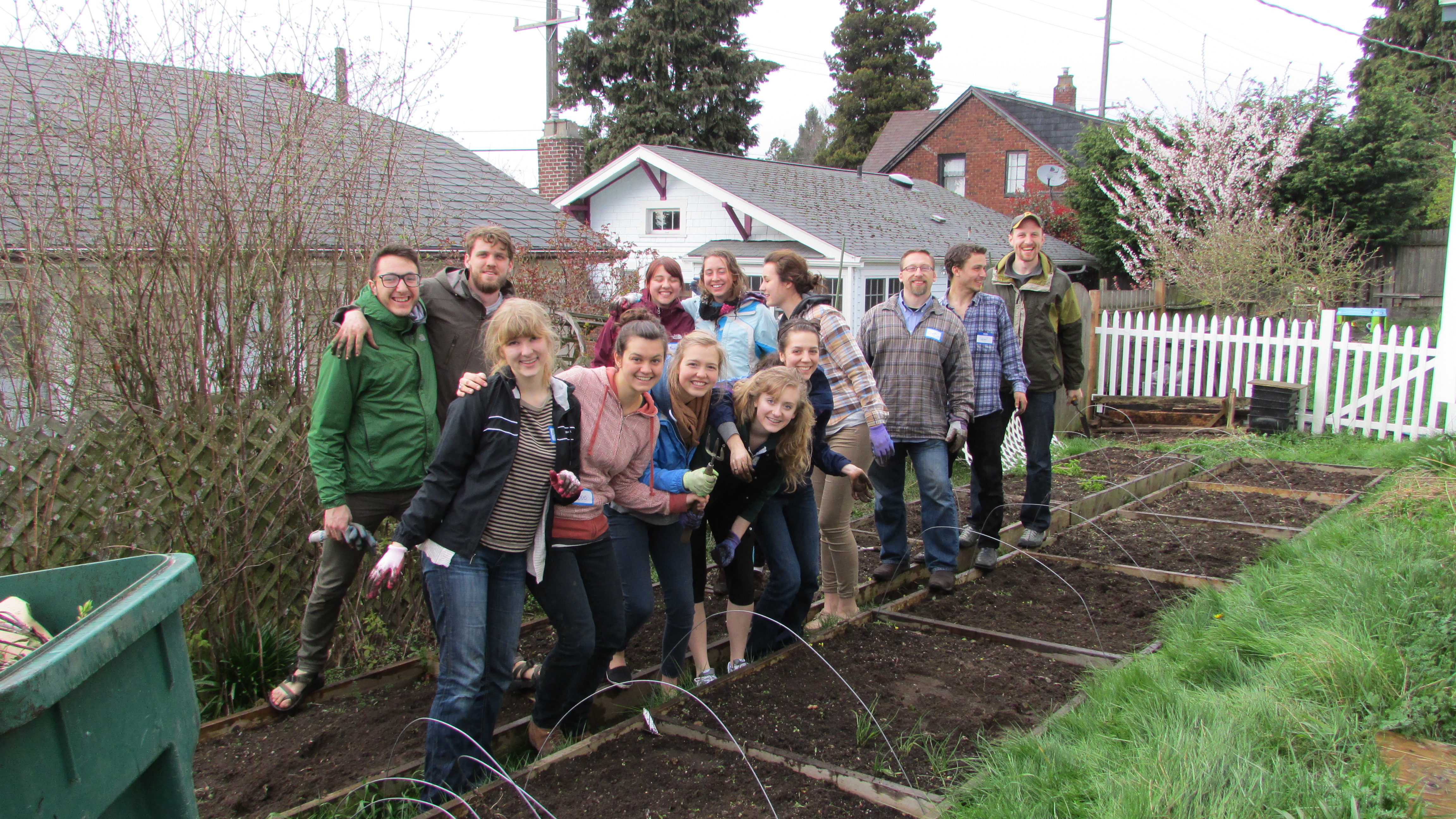 George Fox students help out in the Mustard Seed Garden
