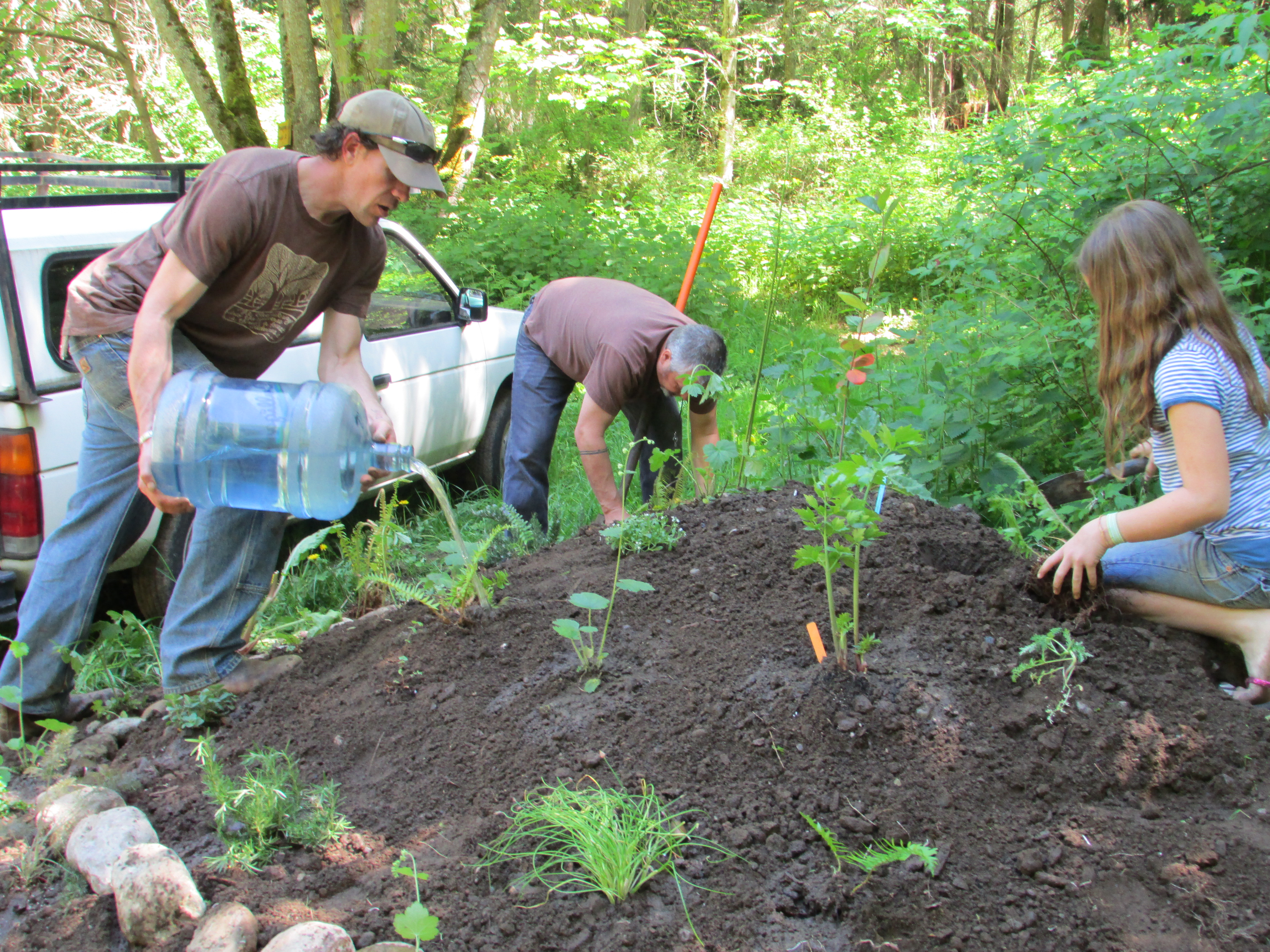 Small beginnings - a kitchen garden mound at the Mustard Seed Village