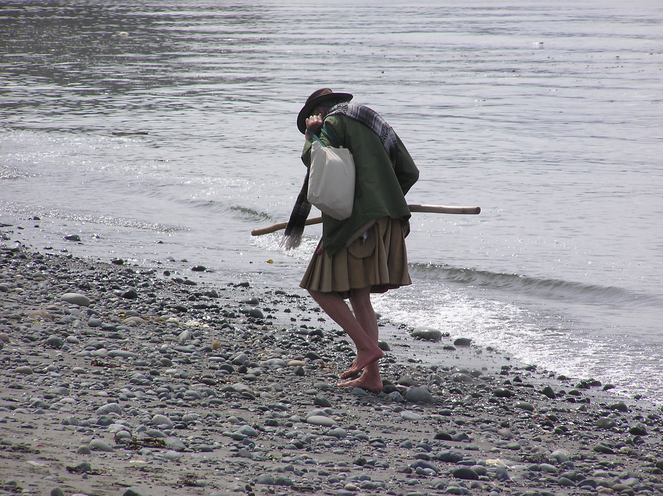 Walking on the beach