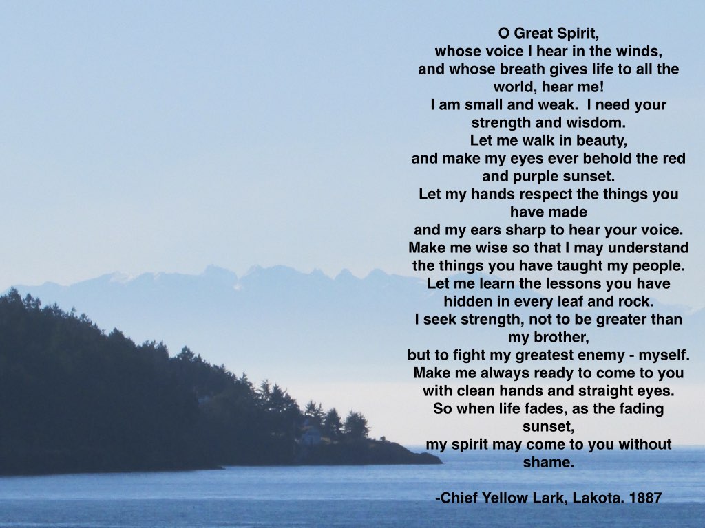 o great spirit indian prayer