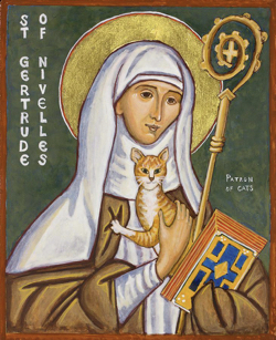 Celebrating ST. GERTRUDE OF NIVELLES Patron Saint of Cats – Godspacelight