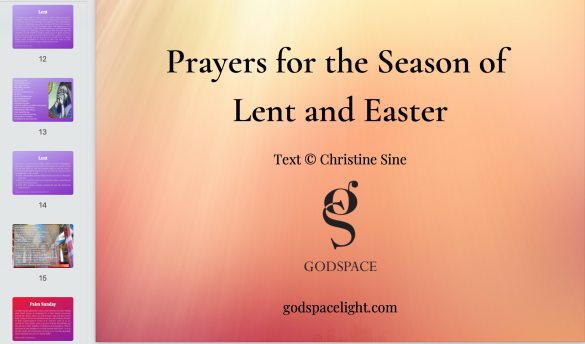 Prayers for the Season of Lent and Easter cards