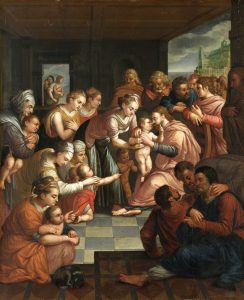 Jesus blesses children 1570 Anon S.Neth c.1570 Rijks
