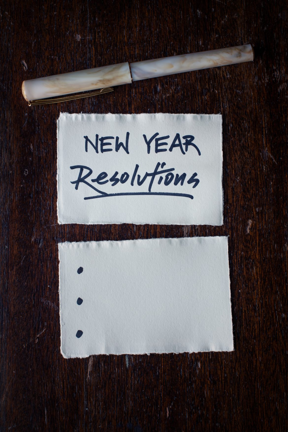 New Year Resolutions Blank page titled "New Year Resolutions"