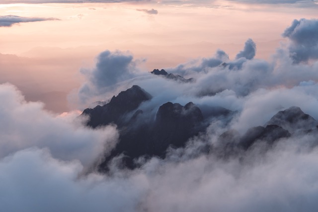 Mountain in fog image