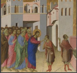 Jesus healing blind man duccio